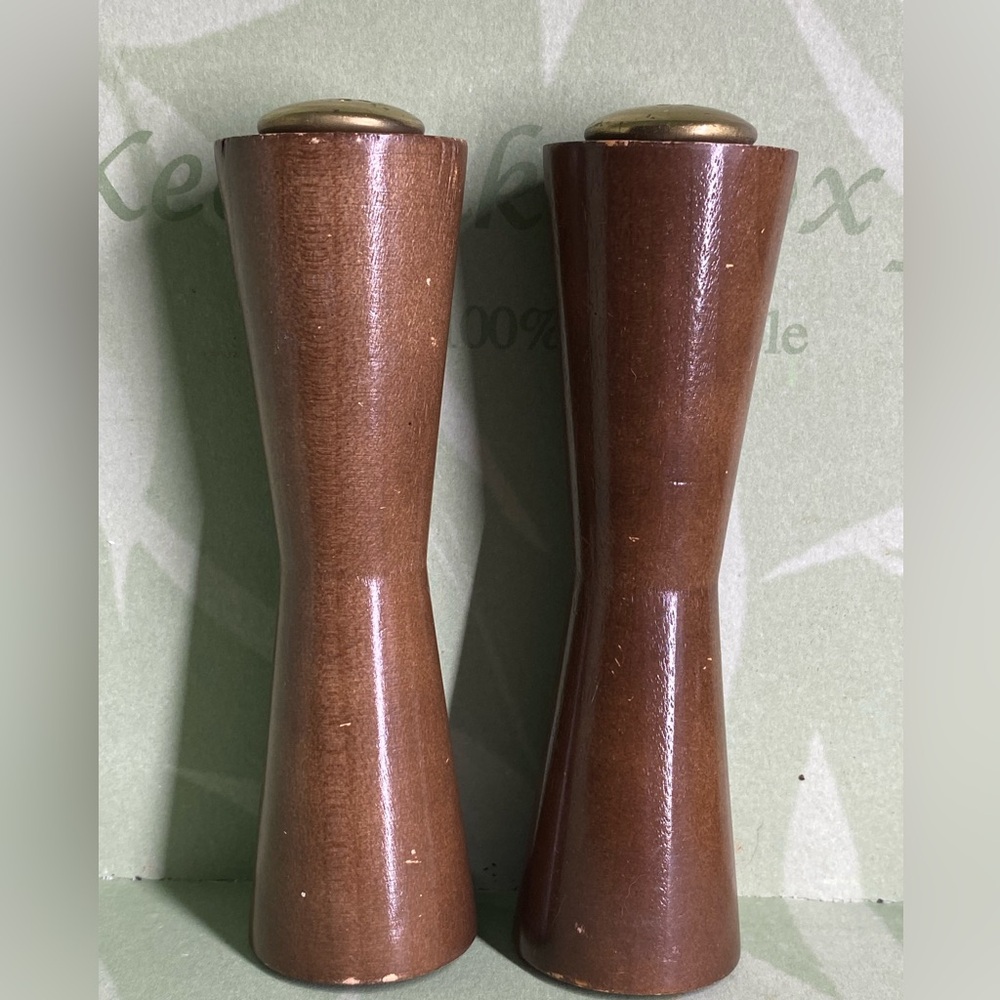 Vintage MCM wood salt & pepper shakers.  (3/$25)